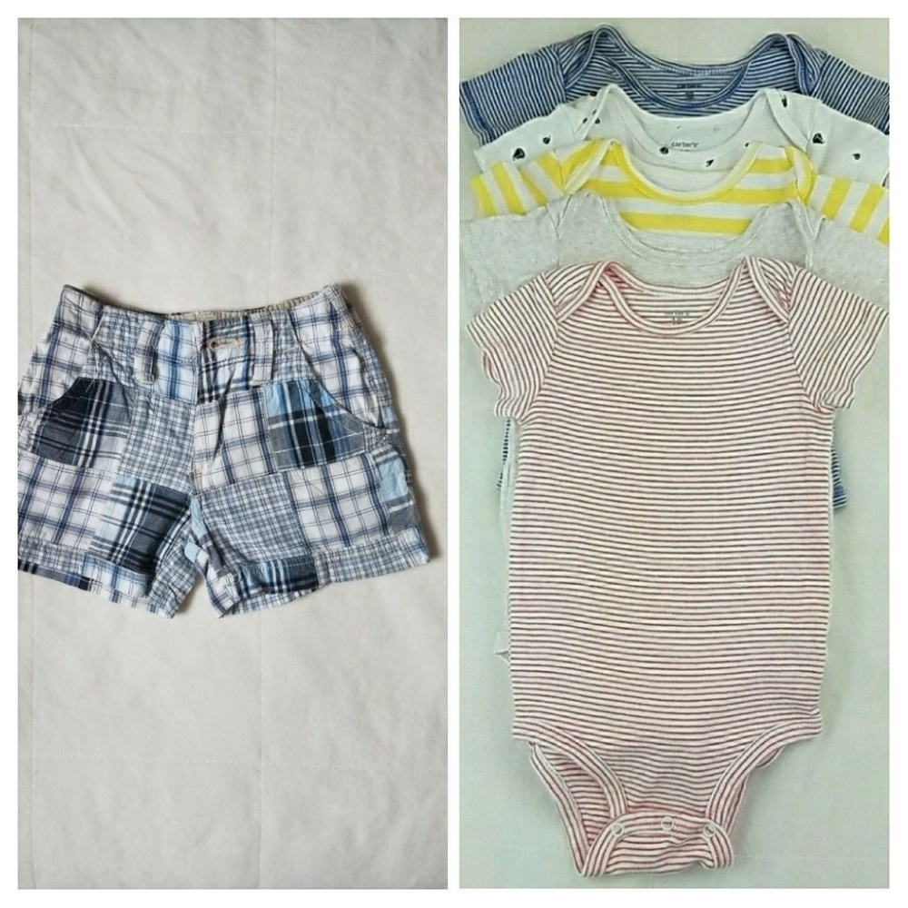 BUNDLE 5 Carter's Onesies and  shor